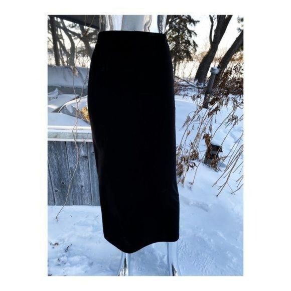 UK2LA Black Maxi Skirt Stretch Flare Sz M - Picture 1 of 5